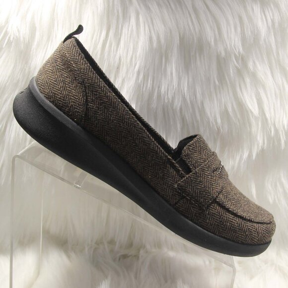 CLOUDSTEPPERS by Clarks Slip-On Loafers Sillian 2.0 Hope Brown Tweed Size 10 M - Picture 5 of 14